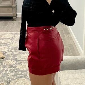 Valentino leather shorts
